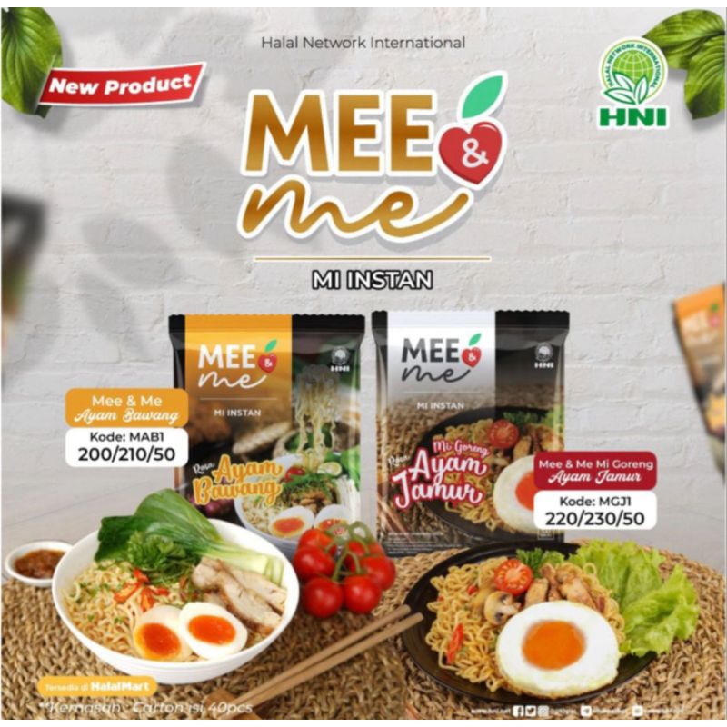 

Mee n me sehat HNI, mee n pouch isi 10pcs, mie instan sehat HNI