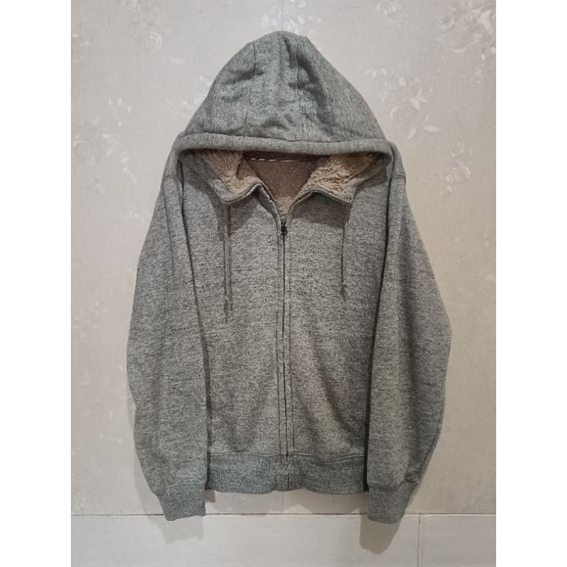 Zipper Hoodie Uniqlo Sherpa Abu 3