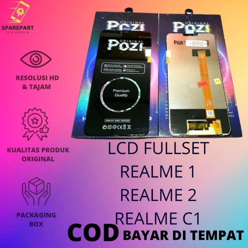 LCD FULLSET REALME C1 / REALME 1 / REALME 2 ORIGINAL COMPLETE LCD TOUCHSCREEN
