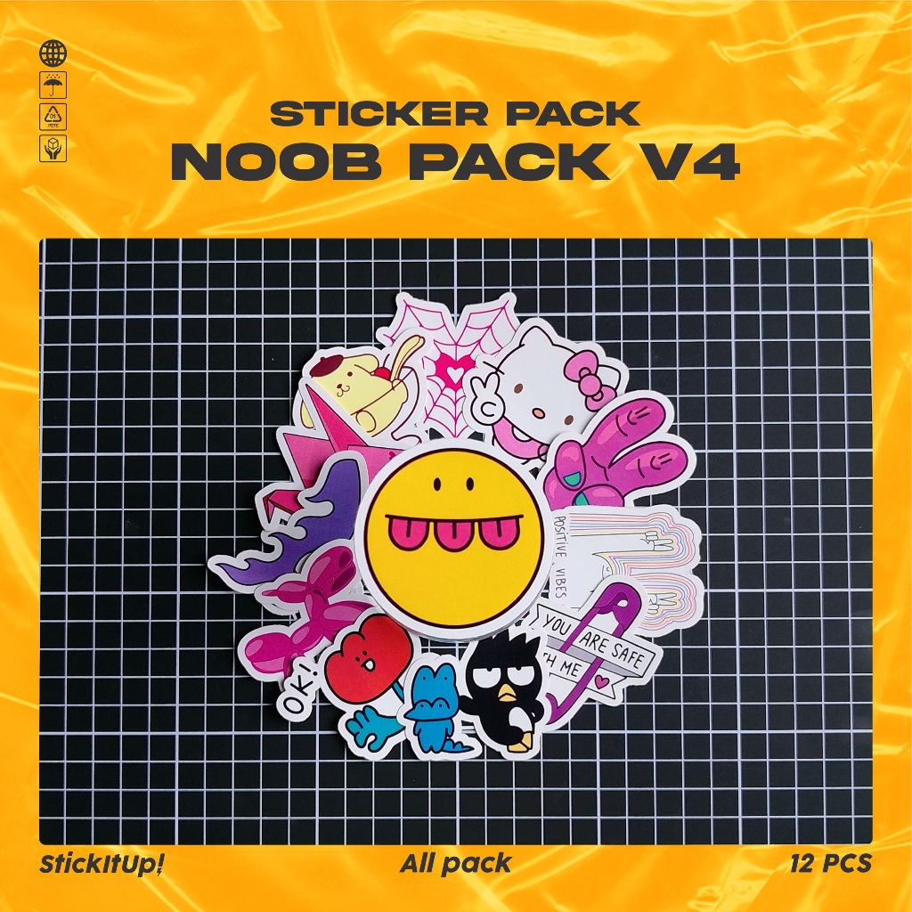 

COD✨ StickItUp Stiker Pack Motif Noob Pack Stiker Random V4 Colorfull Lucu Keren Untuk Koper Laptop Skateboard