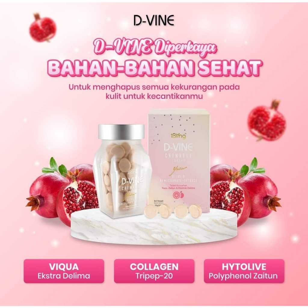 DVINE D VINE D-VINE Kolagen Collagen 2 PAKET ISI 60 TABLET Suplemen 100% Asli Pemutih Jaminan origin