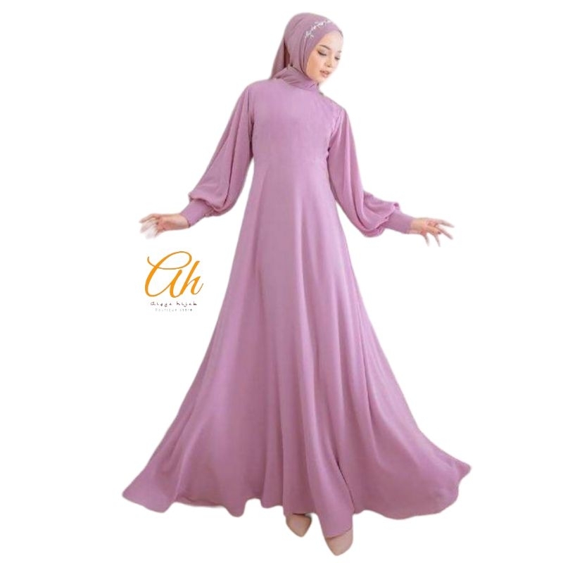 Liora dress polos - dress muslimah simple elegant - dress kondangan