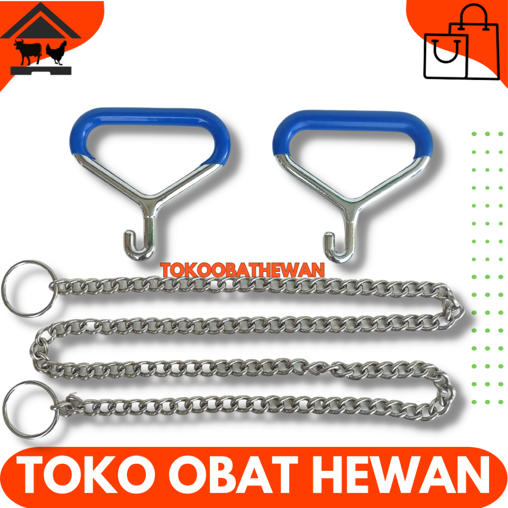 CALF PULLER CHAIN Stainless Steel - Rantai Alat Menarik Pedet Anak Sapi Kerbau - Cow Delivery Tool
