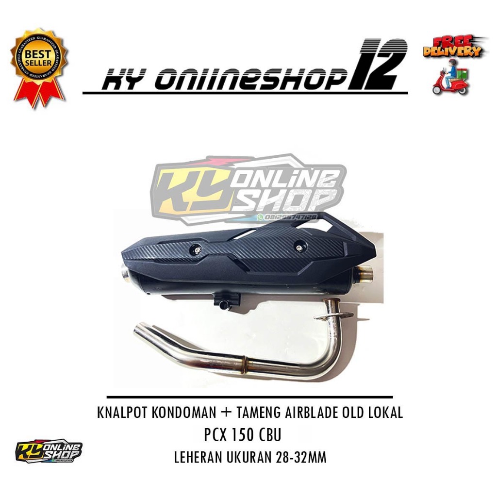 LIVE - KNALPOT KONDOMAN FULL SARINGAN PCX 150 CBU / RZ PRO LEHERAN UKURAN 26-28 28-32 32-38 32-38-45