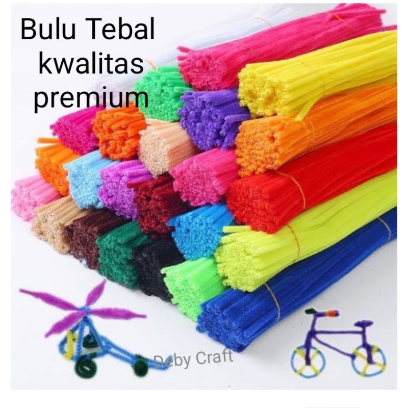Kawat bulu mercy halus / pipe cleaner kerajinan UK 8mm