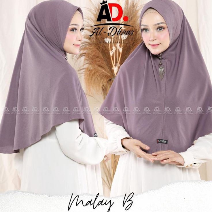 Terbaru 33 Jilbab Instan Malay B Bahan Jersey Irish By AlDhans