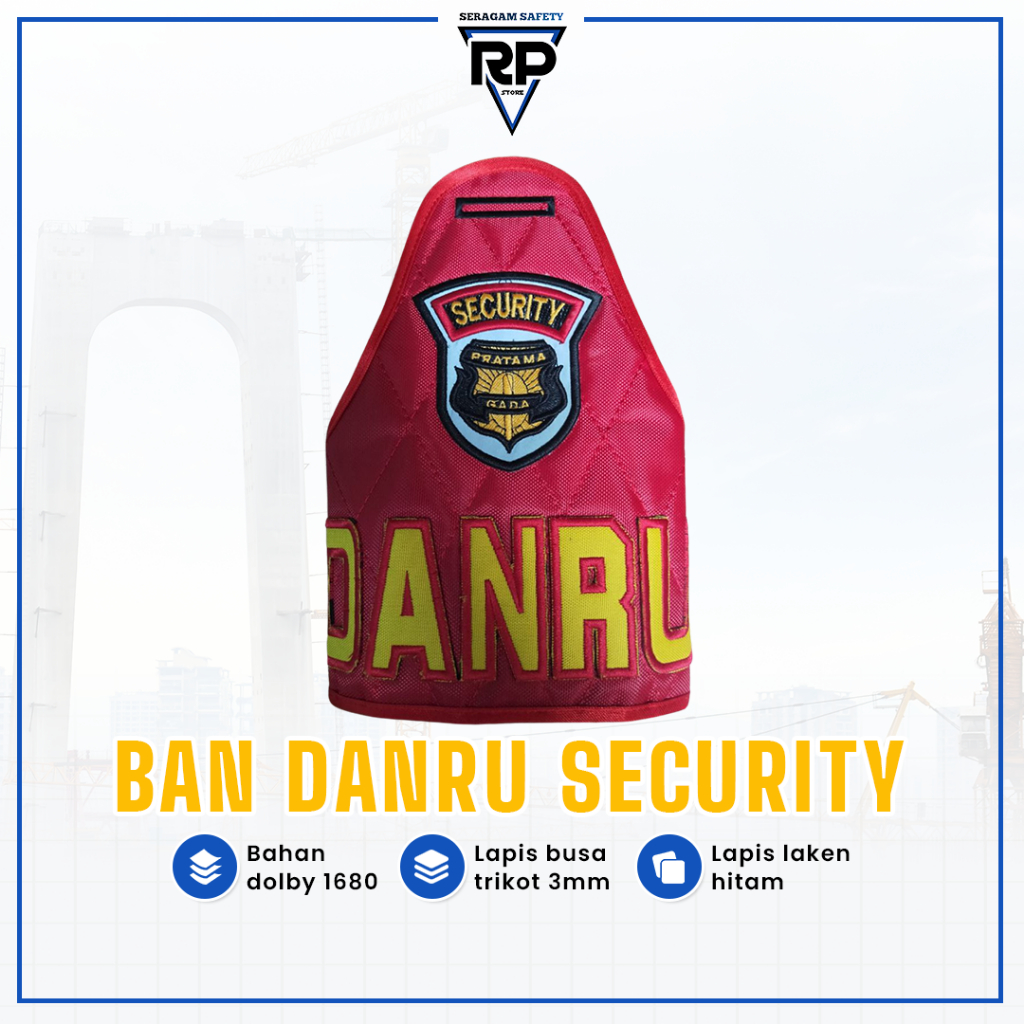 Ban Lengan Danru Security Patroli Atribut Satpam Timbul Bordir Bahan Premium