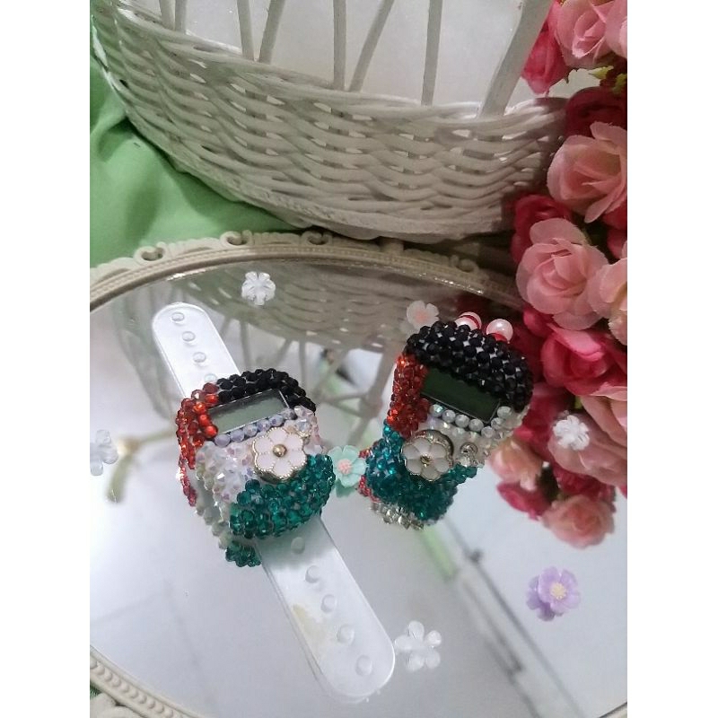 Tasbih digital PALESTINA Tombol Bunga, Tasbih digital swarovski, tasbih Digital Viral