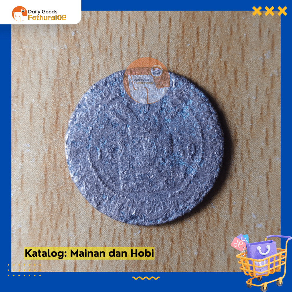 Uang Koin Kuno Hindia Belanda 1 Cent / Sen Emisi Tahun 1859