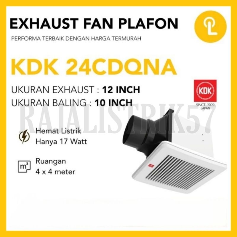 KDK 24CDQN Exhaust Fan Ceiling KDK 24 CDQN 8 Inchi Exhaust Corong