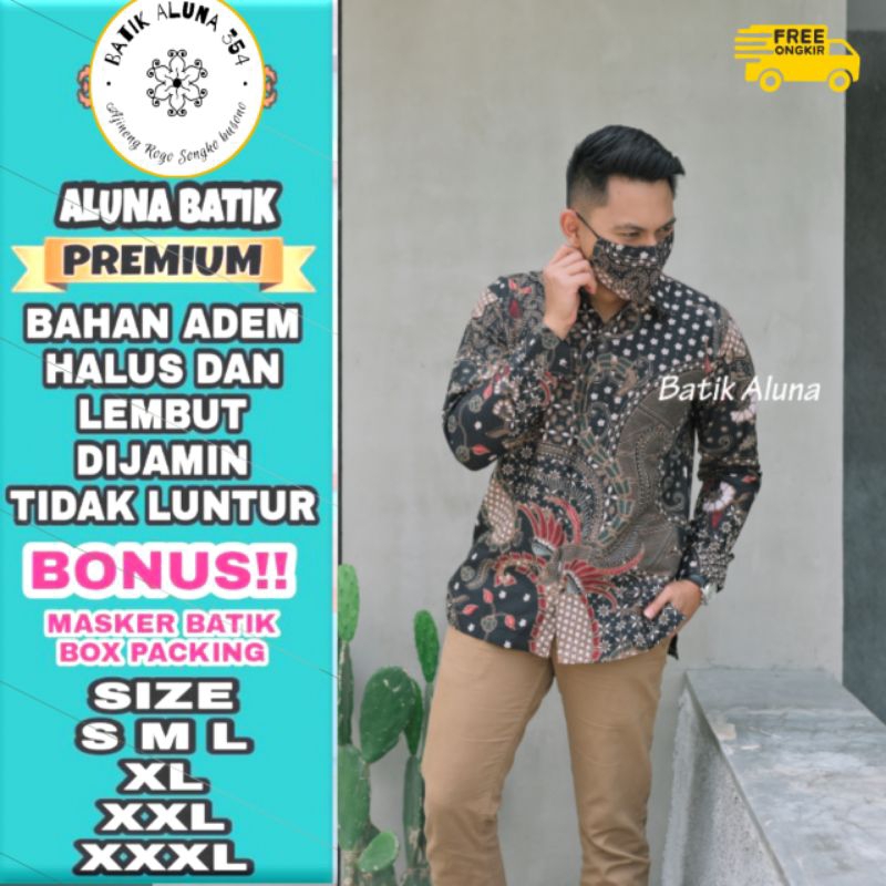 batik Aluna premium baju dinas batik baju batik solo atasan wanita batik baju Lengan Panjang Premium
