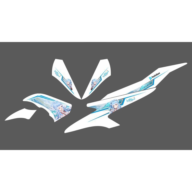 STRIPING STICKER TRANSPARAN AEROX OLD MOTIF ANIME KOBO KANAERU