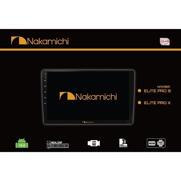 Head Unit Android 9 inch Nakamichi Elite Pro Ram 6/128 GB Universal
