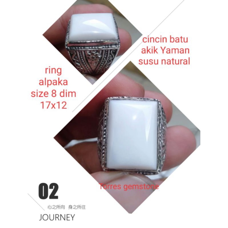 cincin batu akik yaman susu natural 05