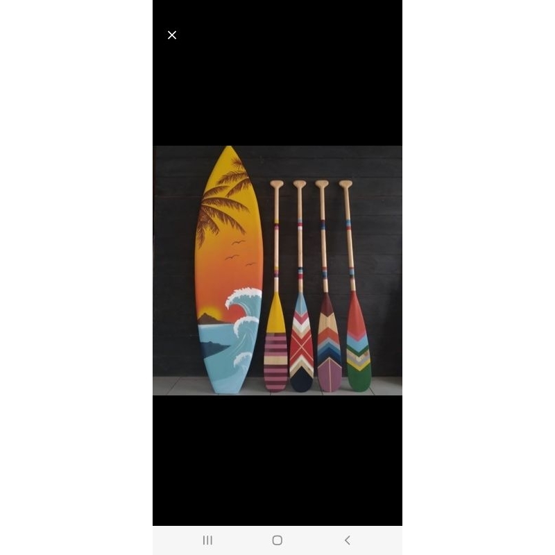 papan surfing ukuran 150cm dekorasi papan surfing kayu