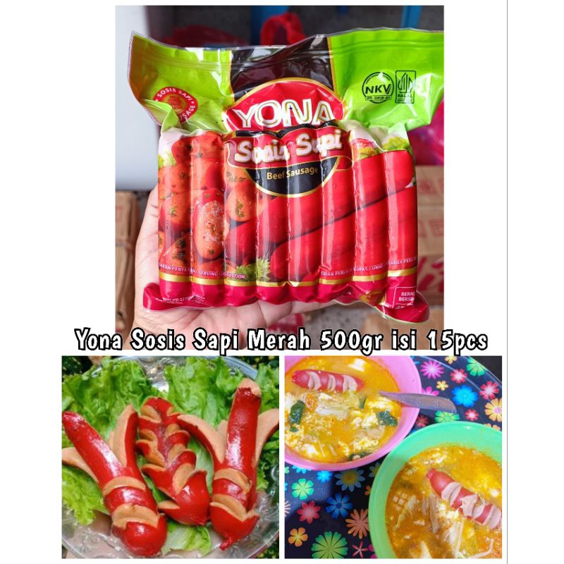 

Yona Sosis Sapi merah 500gr isi 15pcs