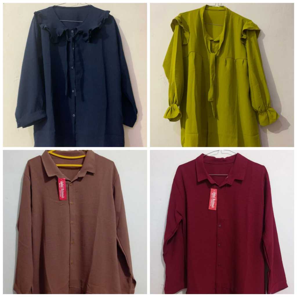 Atasan Blouse Kemeja Baju Wanita Crinkle