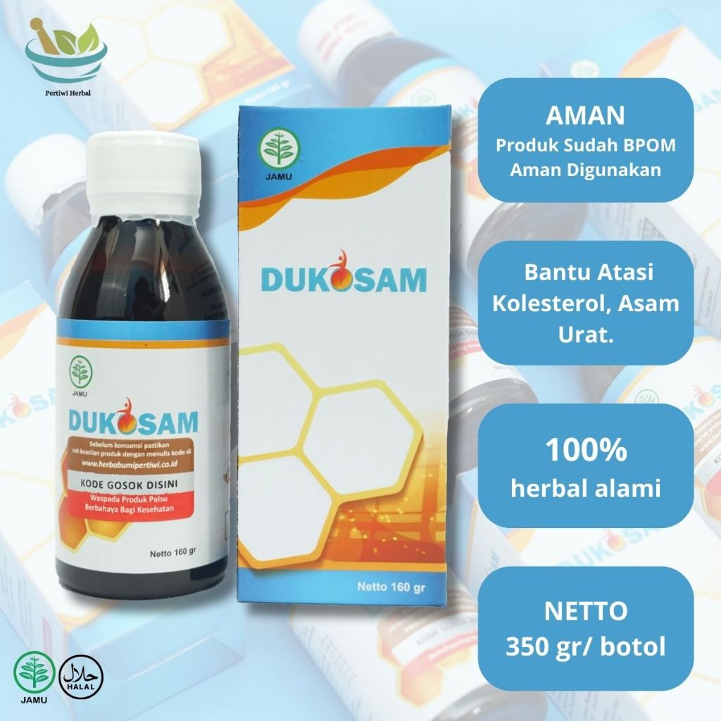 DUKOSAM bantu atasi asam urat,kolestrol, 100% herbal BPOM