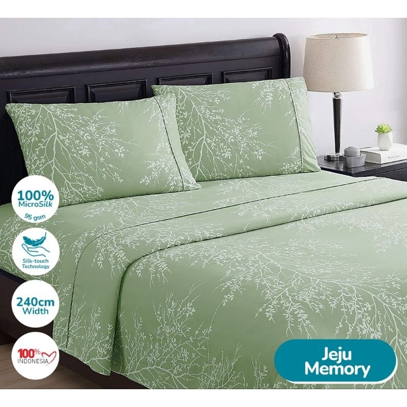 BED COVER SET SPREI JEJU SAGE // BEDCOVER SET AESTHETIC KOREA [WIDANI STORE]