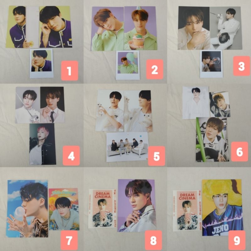 jeno postcard nct dream set jaemin postcard nct dream set official postcard