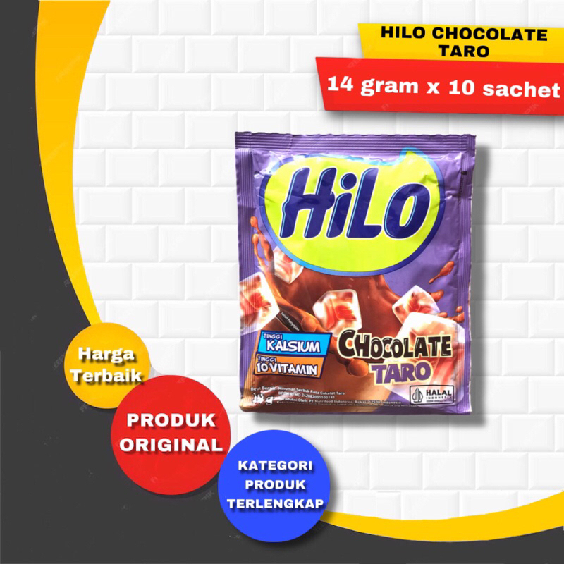 

Hilo Chocolate TARO Minuman susu serbuk sachet Renceng Tinggi Kalsium panas dingin Coklat