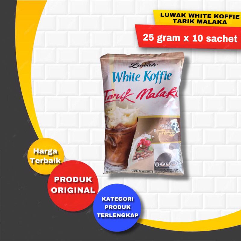 

Luwak White Koffie Tarik Malaka Minuman susu serbuk Capucino sachet Renceng Sachet panas dingin Coklat