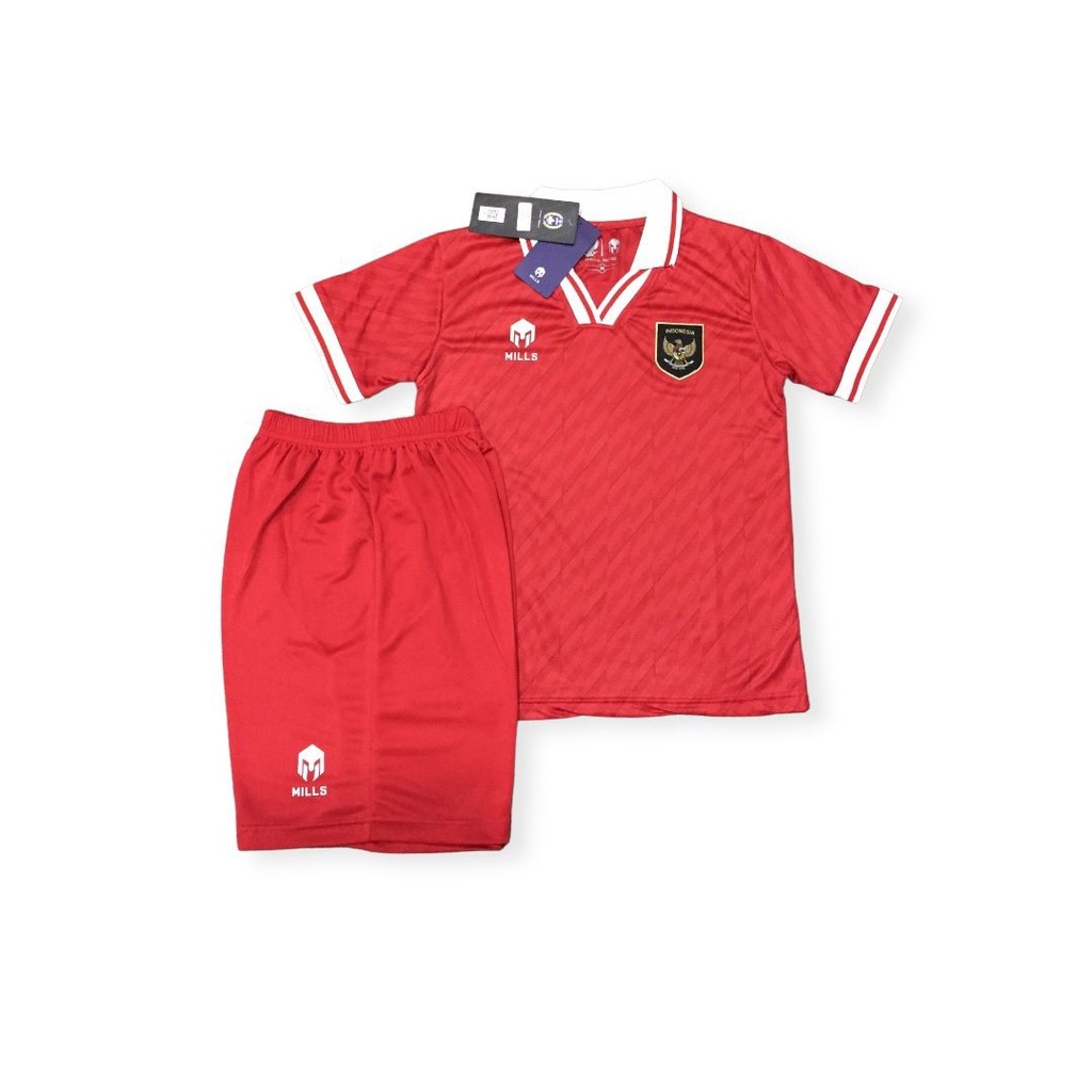 JERSEY BOLA STELAN ANAK KIDS TIMNAS INDONESIA HOME MERAH 2022/2023 GRD ORIGINAL / BAJU BOLA / SERAGA