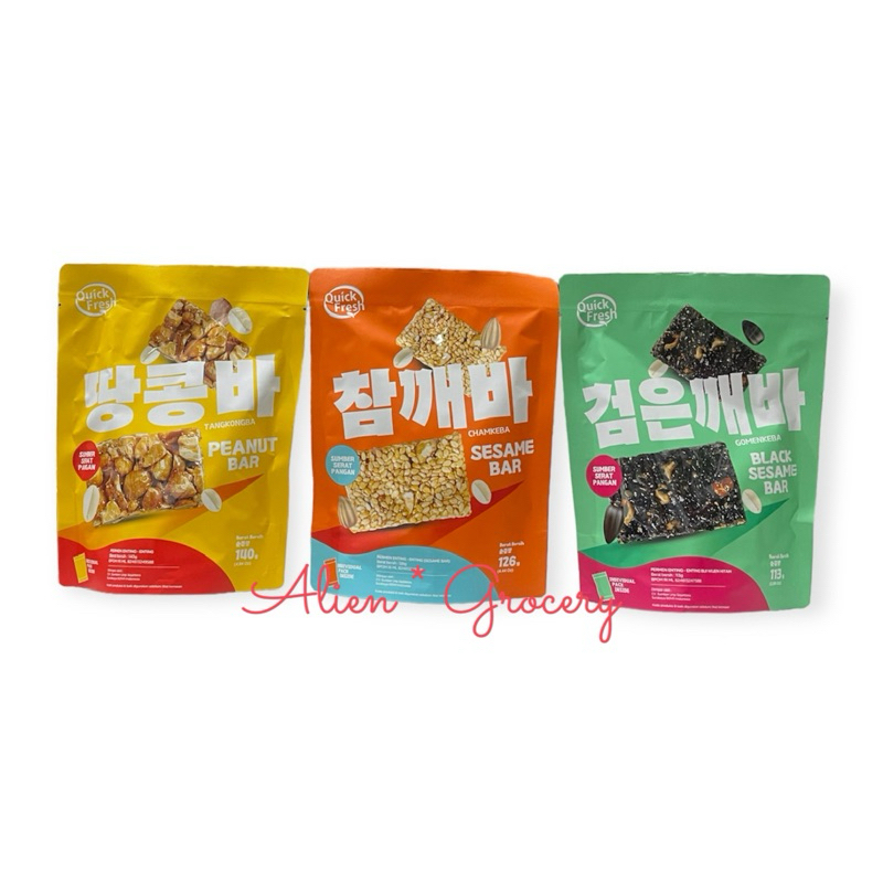 

QUICK FRESH Teng Teng Wijen Hitam Kacang Peanut Black Sesame Bar 113gr 126gr 140gr