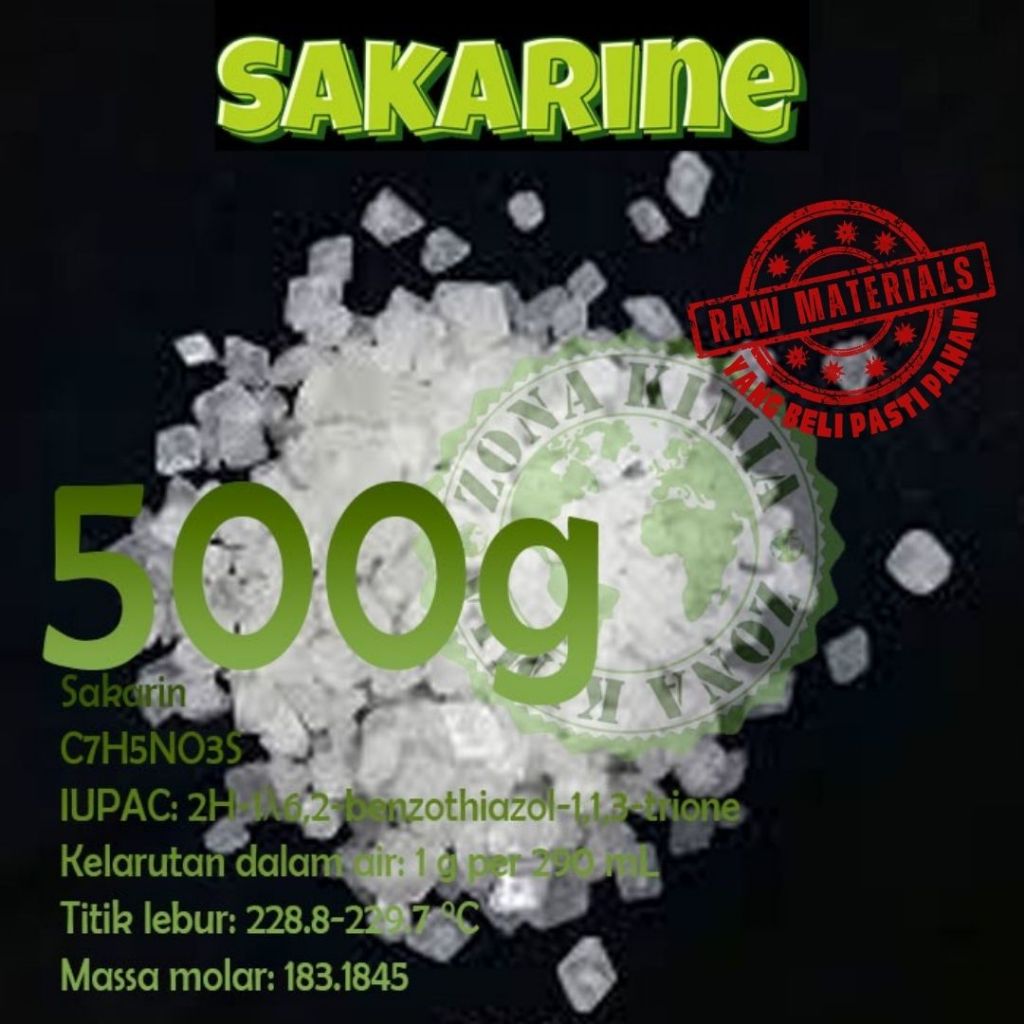 

Pemanis Makanan Sakarin 500gram Sakarine Saccharine Biang Gula