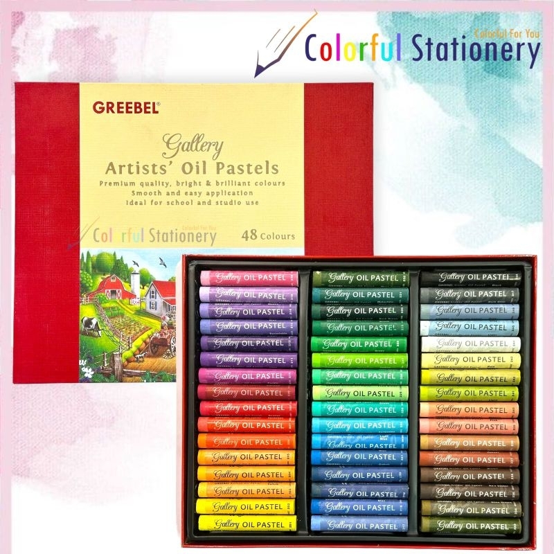 

Kerayon / Crayon Greebel Artists Oil Pastels 48 Warna