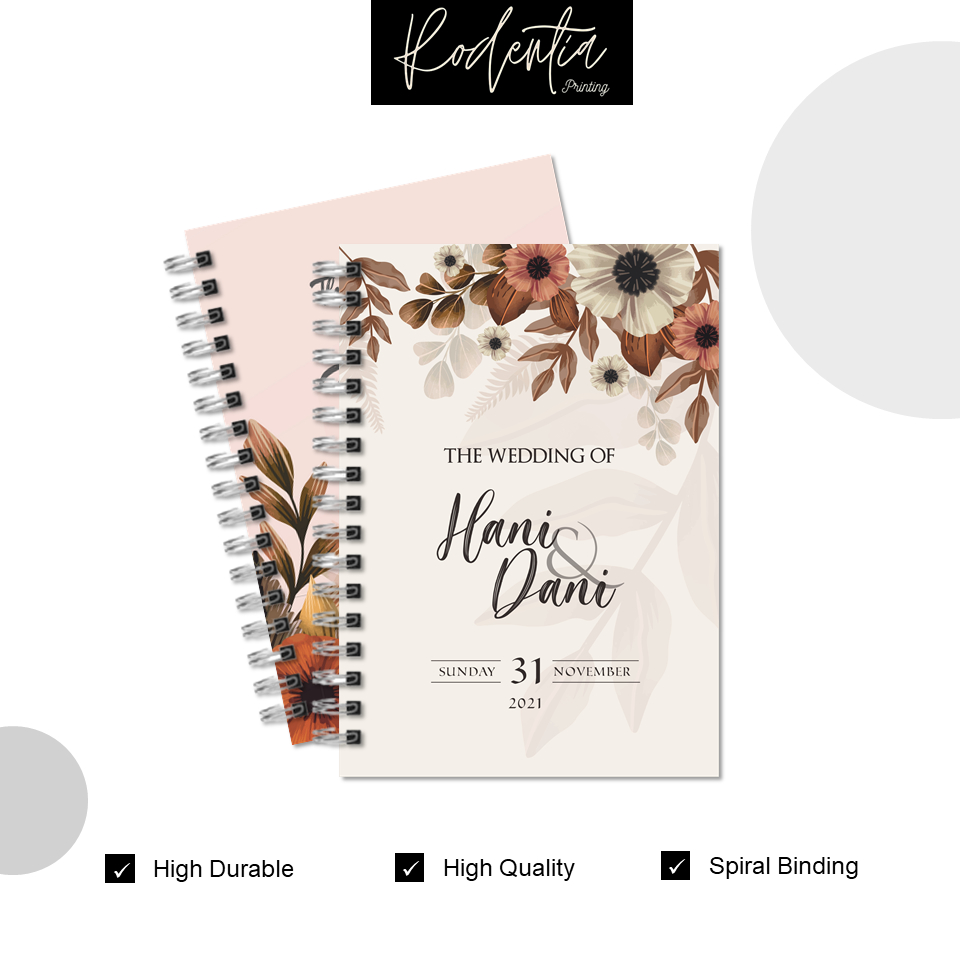 

Ukuran A6 Notes Buku Catatan Kecil Ukuran Souvenir Pernikahan Khitan Seminar Ulang Tahun Custom Notebook Jilid Samping