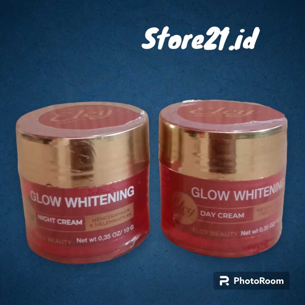 ECER DAY CREAM DAN NIGHT CREAM ELCY BEAUTY GLOW WHITENING BPOM TERBARU 2024 LC BEAUTY