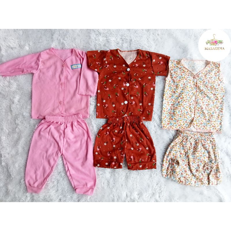 3 pasang setelan baju anak perempuan 0-3 bulan setelan baju bayi baru lahir baju bayi Newborn