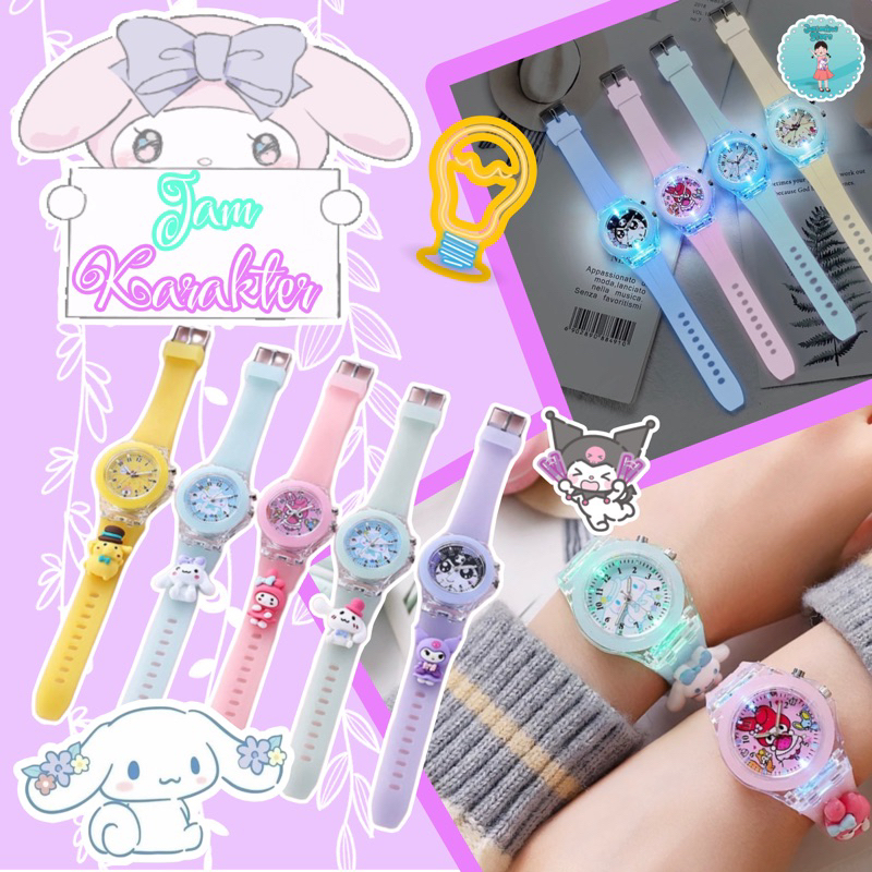 Jam Tangan Anak Perempuan Analog Karakter Lucu Jam Tangan Sanrio Kado Anak Hadiah Anak/Jam anak tk p