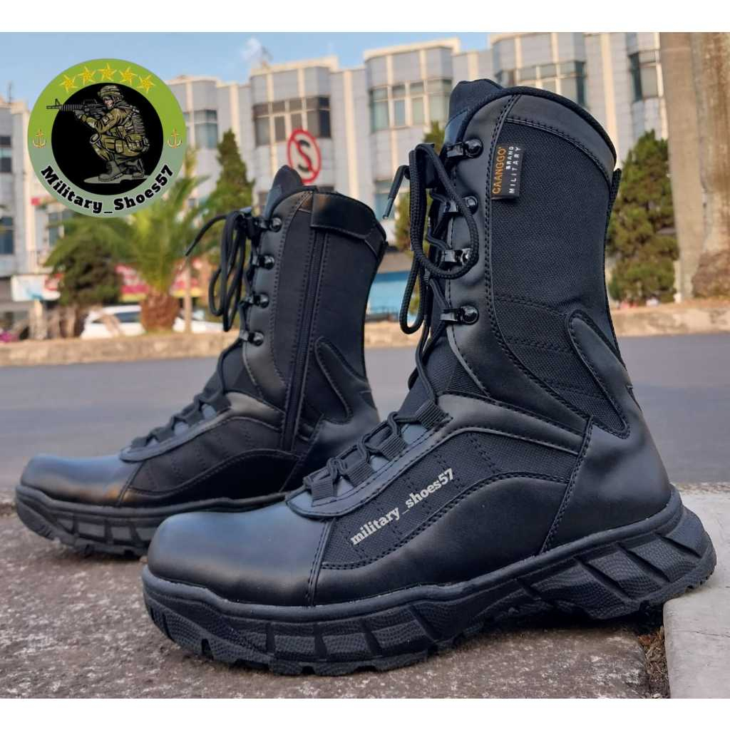 Sepatu pdl ninja 2024  sepatu pdl tni polri safety boots original canggo militery
