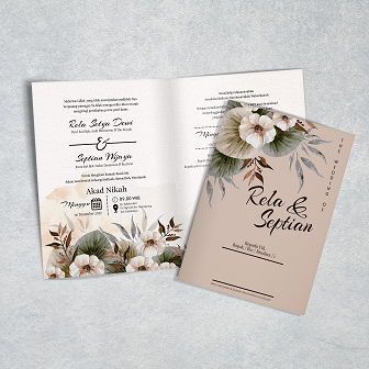 [UNDANGAN BANDUNG][ARZILLA GRAFIKA]Undangan Pernikahan BC TIK 160 GSM | Surat Undangan Pernikahan Un