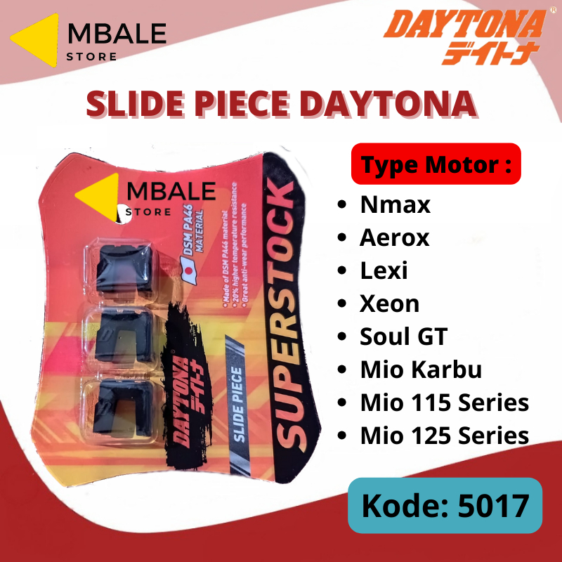 Slider Slide Piece Daytona Mio M3, Mio J, Gear, Nmax, Aerox Original 5017