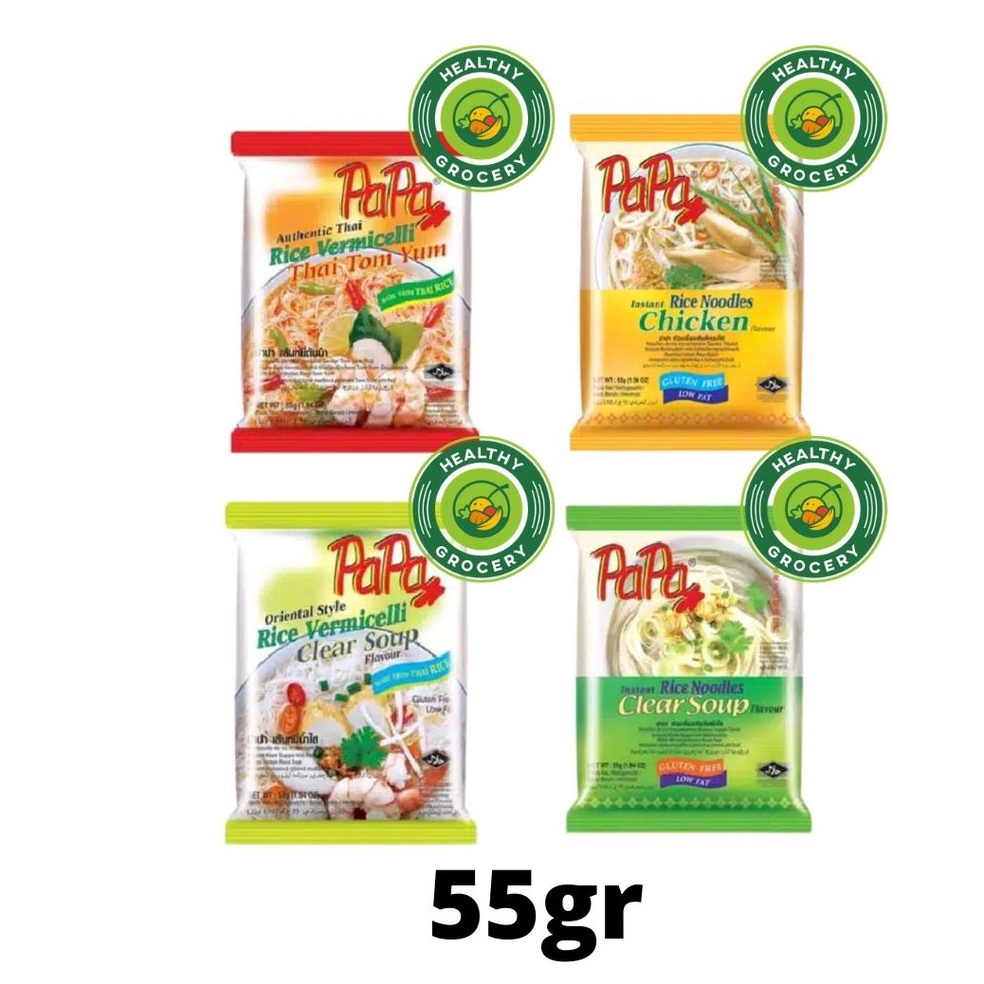 

VIRAL Papa 55gr Rice Vermicelli Tom Yum Rice Noodles Chicken Vermicelli Clear Soup Kwetiau Bihun