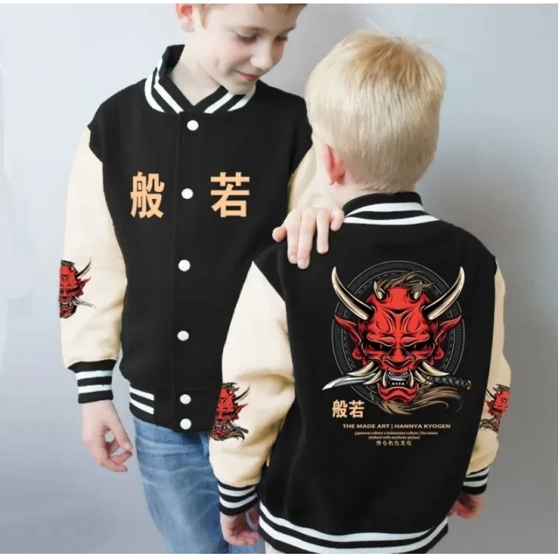 Jaket Baseball Anak Laki laki Motif Naga Yakuza Sukajan Cowok Cewek Premium