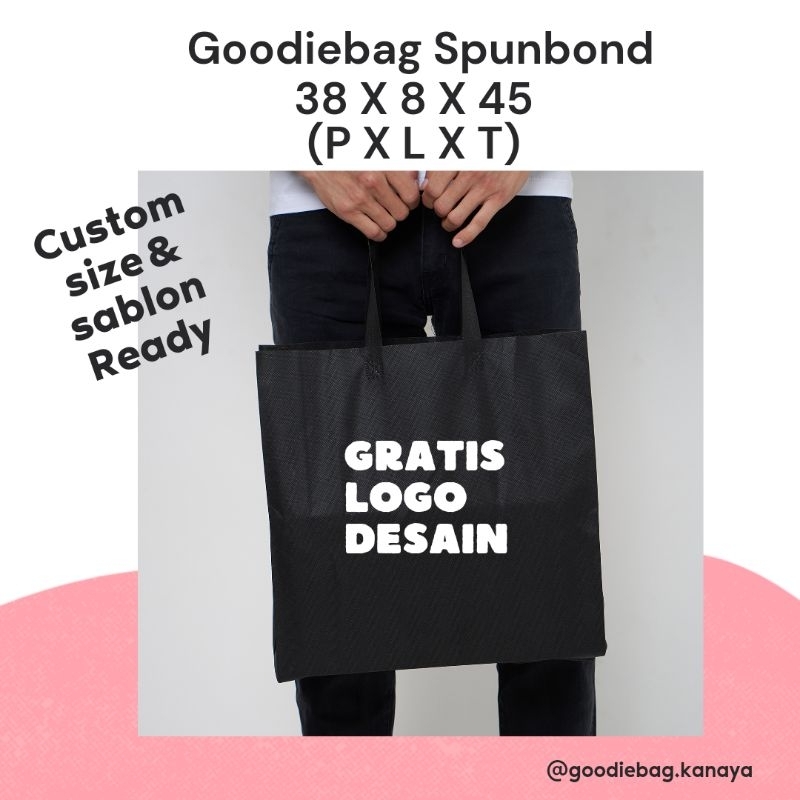 Sablon Tas Spunbond 38x8x45 harga perlusin