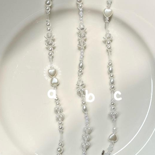 konektor masker kristal mutiara | strap mask hijab beaded beads | connector masker | strapmask manik