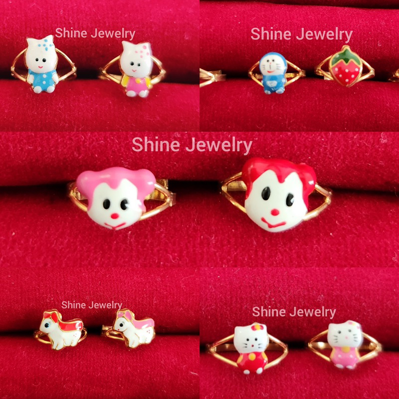 cincin anak karakter setengah gram emas muda