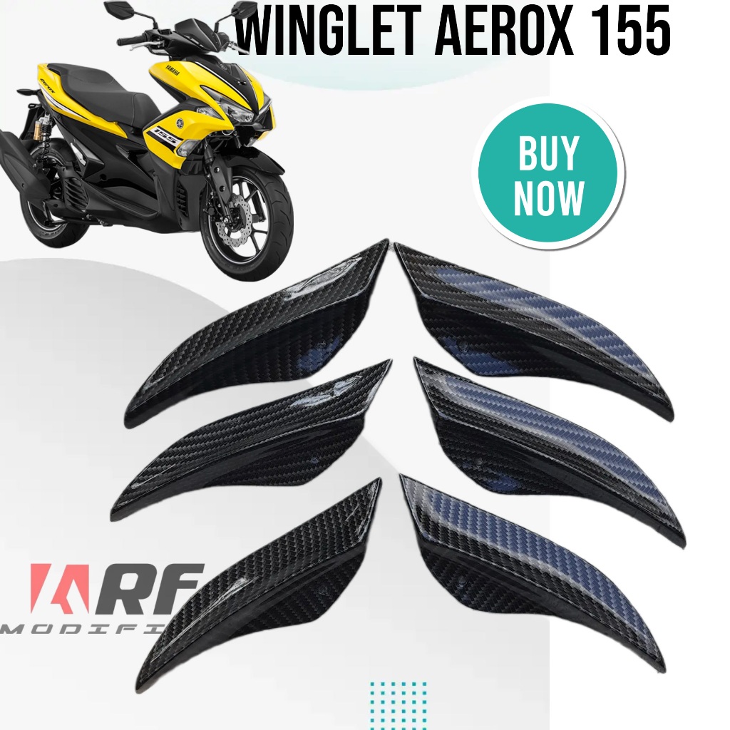 Winglet Samping Aerox 155 old Aero Winglet Aerox 155 cc Hitam Carbon