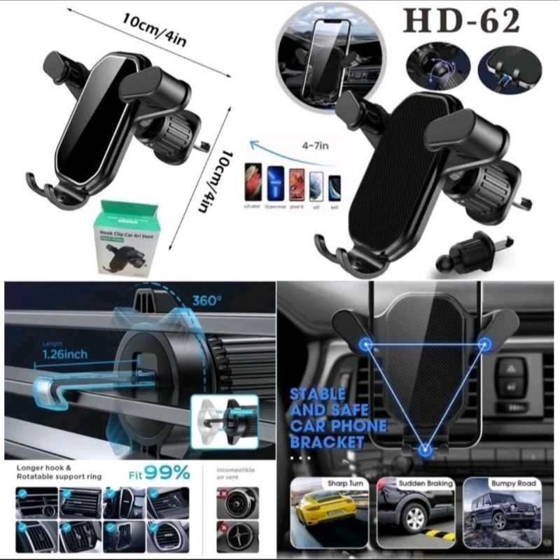 Holder Hp Mobil HD-62 Holder Mobil AC Car Holder Stand  Holder Hp Mobil Ventilasi AC