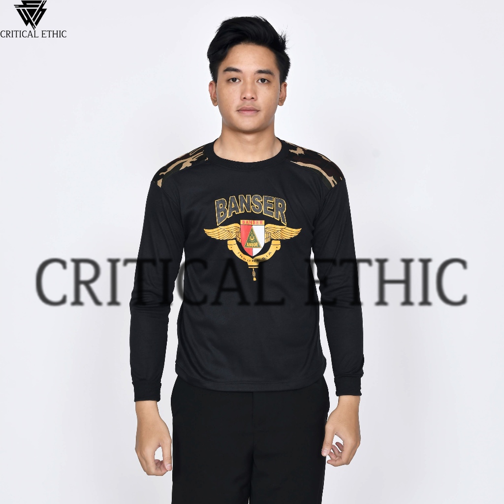 CRITICAL : KAOS DECKER BANSER WINGS HITAM LENGAN PANJANG KATUN BAJU ORMAS BANSER TERBAIK