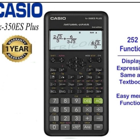 

Kalkulator Calculator Casio Scientific ilmiah FX35ES PLUS