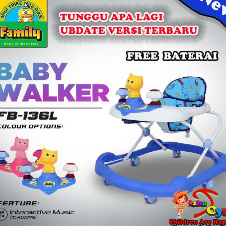 Baru baby walker family 136 baby walker family musik tearu  kado bayi  belajar berjalan bayi  apollo