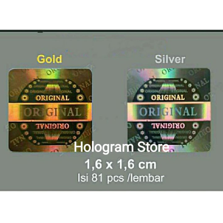 

Stiker hologram orinal square