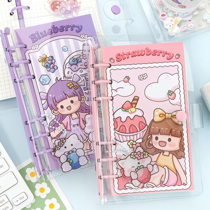 

Ready Stock Buku Binder A6 Aqiao Snackshop Diary Book Journaling 6 Ring Gantungan Acrylic