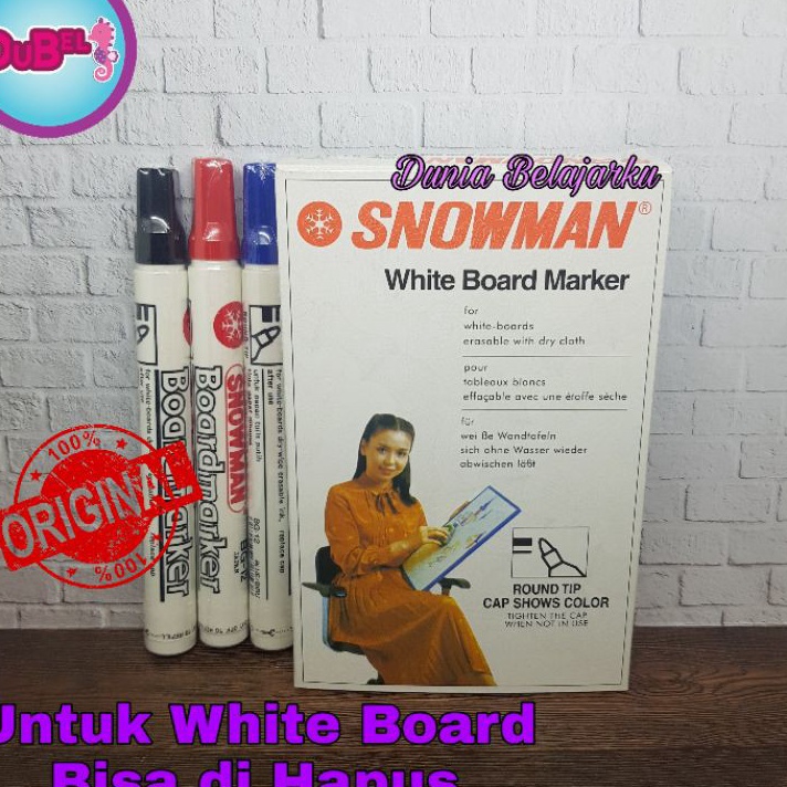 

Terkini Spidol White Board Snowman BG 12 Spidol Papan Tulis Snowman Bisa di Hapus Hitam Merah Biru